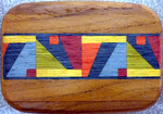 Wooden patterned snuffbox