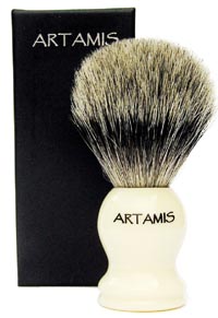 Short White Silvertip Badger Brush SHV28